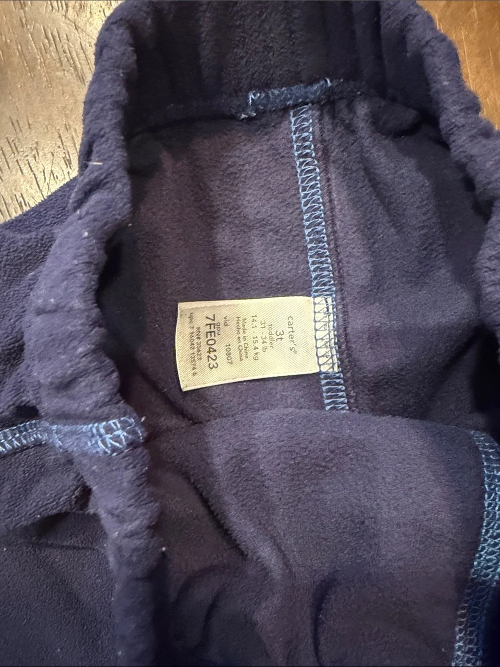 Vintage Carters baggy Toddler Navy Blue Knit Pull-On Bottoms
